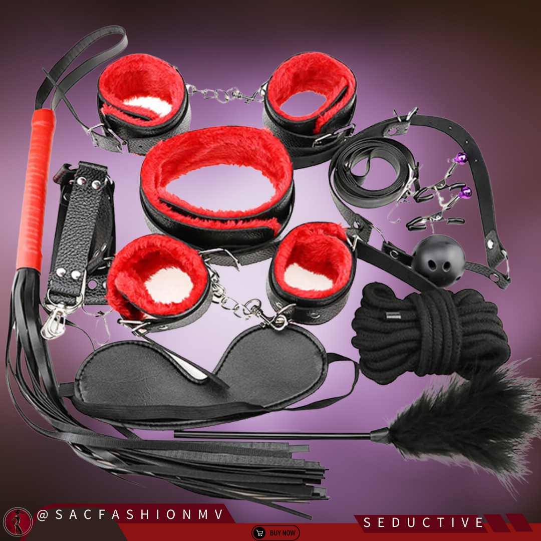 Heat Of The Passion Restraint Kit - Red & Black