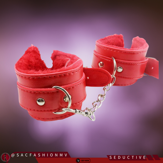 Fur Leather Handcuffs